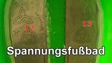 Spannungsfußbad um seine Zellen aufzuladen
